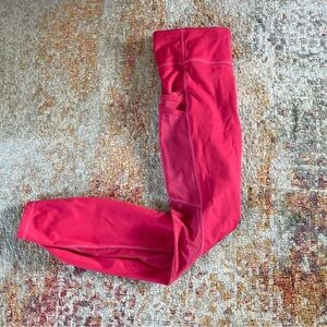 Fabletics Red Leggings Stretchy Performance Pants